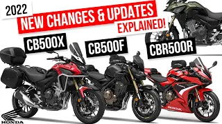 New 2022 Honda CB500X / CB500F / CBR500R Changes Explained! | Sport Bike & Adventure Motorcycle News