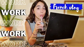 My WORK DAY as a French Teacher & Youtuber + Tips to Work From Home // French VLOG with subtitles