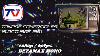 Tandas Comerciales TVN - 19 Octubre 1981