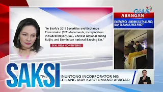 Hontiveros, ipinuntong incorporator ng BAOFU si Guo at ilang may kaso umano abroad | Saksi