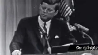 President John F. Kennedy press conference concerning his Presidential Library