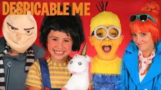 Despicable Me 3 Gru, Lucy, Minion, and Agnes Makeup and Costume Tutorial!