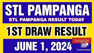 STL PAMPANGA RESULT TODAY 1ST DRAW JUNE 1, 2024  11AM