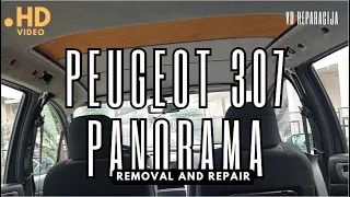 Peugeot 307 panorama panels and headliner, how to remove and repair