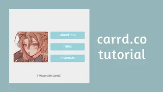 Simple「 carrd.co 」tutorial ✰ [buttons, multiple pages and more]