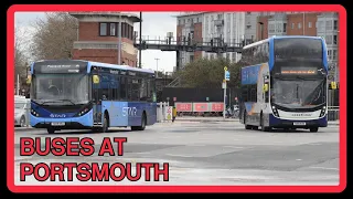 BUSES at PORTSMOUTH, THE HARD INTERCHANGE bus station