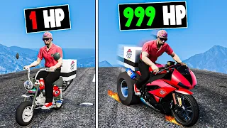 Upgrading to the FASTEST Pizza Hut Delivery Bike ever in GTA 5