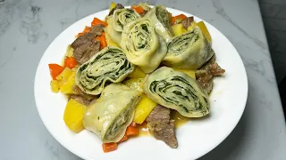 Штрудель, Штрудли с мясом .Самый вкусный рецепт.Казакша рецепт