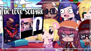 MIRACULOUS LADYBUG REACTS - To the love square!? ❤️⬛️ || Adrienette || [Gacha Club]