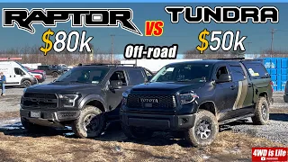 Toyota Tundra vs Ford F150 Raptor - Off-road Comparison