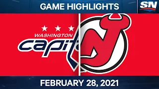 NHL Game Highlights | Capitals vs. Devils - Feb. 28, 2021