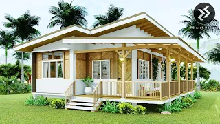 MODERN NATIVE HOUSE DESIGN WITH 3 BEDROOMS | 9 X 12 meters | HALF AMAKAN PINOY HOUSE