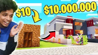 Minecraft : UPgrading $10 House to $1,00,0000 House | Perfect Gaimng Machan | PGM |