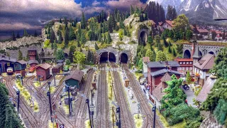 HO Scale Steam Locomotive Model Railway Layout with Thousands of Details (Germany)