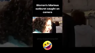 Screaming like a pro: Woman's hilarious outburst caught on camera