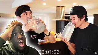 MATT STONIE THICK WATER CHALLENGE/CHUG (45 CALORIES) REACTION