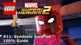 #11 Symbiote Surprise 100% Guide (Minikits & Stan Lee) - LEGO Marvel Super Heroes 2