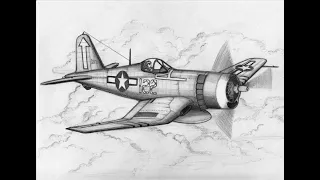 How to Draw a F4U Corsair (Freehand Sketch)