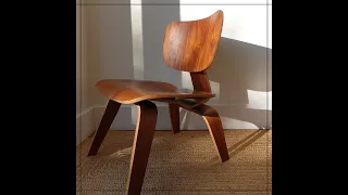 Eames Style LCW Chair in Walnut