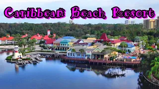 Disney's Caribbean Beach Room/Resort Tour! Flying on the Gondola's, & resort specific merch!