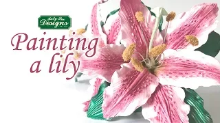 How to paint a Star Gazer Lily clay flower