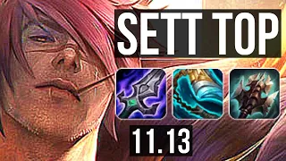 SETT vs FIORA (TOP) | 9 solo kills, 300+ games | TR Master | v11.13