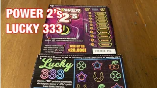 Power 2’s & Lucky 333 Tickets‼️California Lottery Scratchers🤞🍀🍀🍀