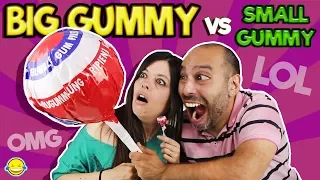 BIG GUMMY vs SMALL GUMMY 5!! Gominola Gigante vs Gominola pequeña 5!!!