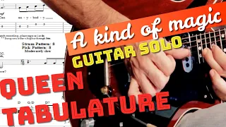 A kind of magic guitar solo one take tutorial lesson Queen tab