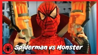 Spiderman vs Monster w/ Pink Girlpool superheroes fun in real life comics funny superhero Kids