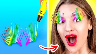 DIY BEAUTY HACKS AND MAKE UP IDEAS || Amazing Girly Tricks And Makeup Tips by 123 Go! Series