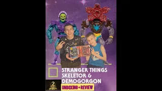 Masters of the universe stranger things skeletor & demogorgon target exclusive unboxing & review