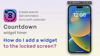 Countdown widget for iPhone: How do I add a widget to the locked screen?