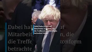 Ex-Premier Boris Johnson wegen "Partygate-Affäre" vor dem Untersuchungsausschuss | DW Nachrichten