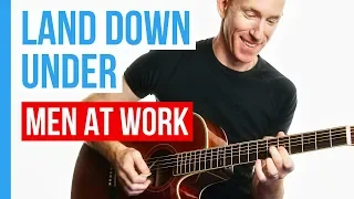 Land Down Under ★ Men At Work ★ Guitar Lesson Acoustic Tutorial [with PDF]