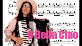 O Bella Ciao - accordion sheet music | EASY tutorial
