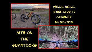 MTB Riding on the Quantocks - Will's Neck, BoneYard & The Chimney & their locations. Feb 2023