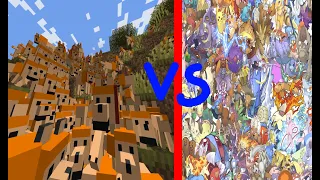 1 Billion Lions VS 1 of Every Pokemon: Minecraft edition