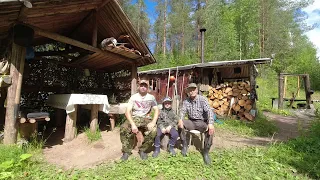 ПРОВЕДАЛИ ИЗБУ. ПОЗВОНИЛ ЛЕОНТЬЕВИЧУ взял СЫНА и УЕХАЛИ в ТАЙГУ. ПРОВЕРЯЮ СЕТЬ. Часть третья.