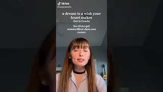 A Dream Is A Wish Your Heart Makes (Lily James) (French Version) Cover- TikTok @margauxbeylier