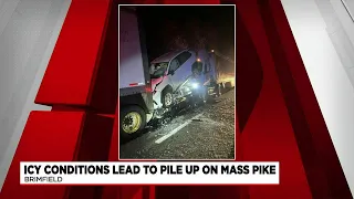 Several people injured in 15 vehicle crash on Mass. Pike in Brimfield