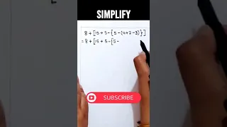 SIMPLIFICATION USING BODMAS RULES EXPLAINED WITH EXAMPLE #simplify #simplification #bodmas #shorts