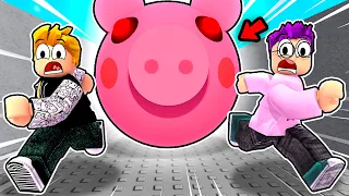 Can We ESCAPE PIGGY RUNNING HEAD!? (SECRET ENDING!)