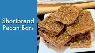 Sweet And Chewy Shortbread Pecan Bars