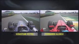 Vettel vs Alonso 2012 Brazilian GP qualifying laps comparison