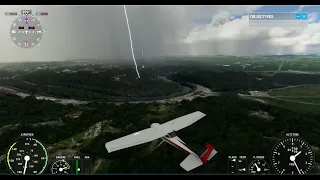 Lightning strike in microsoft flight sim