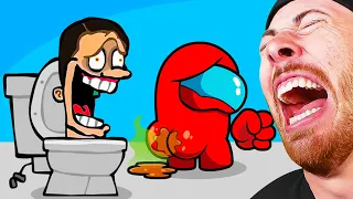 FUNNY ANIMATIONS That will Make you LAUGH (Among Us Skibidi Toilet)