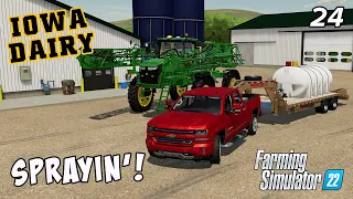 Spraying Corn and cutting spring Hay! - IOWA DAIRY - UMRV EP24 - FS22