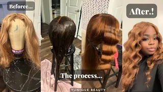 DYING AND STYLING MY HIGHLIGHTED WIG