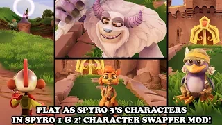 CHARACTER SWAP! Play As Spyro 3 Characters In ALL Games! Spyro Reignited Trilogy MOD